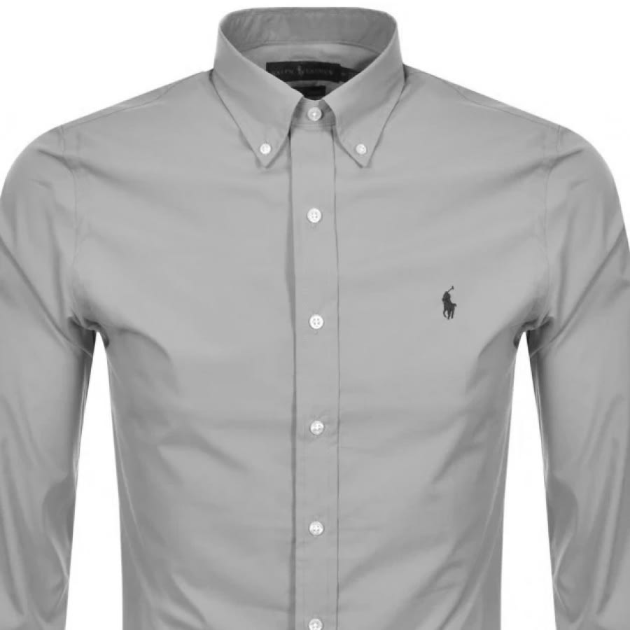 Alternative Image for ProductRalph Lauren Long Sleeved Slim Fit Shirt Grey2